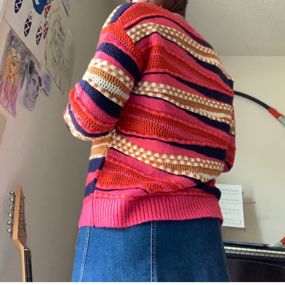 Skies Are Blue Textured Sweater Coogi Style - Picture 8 of 14